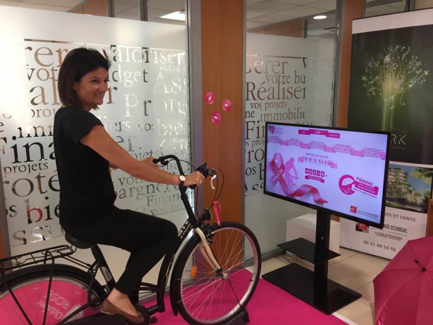 Octobre Rose de la Caisse d’Épargne : 1 km à vélo = 1€ contre le cancer